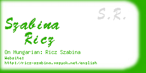 szabina ricz business card